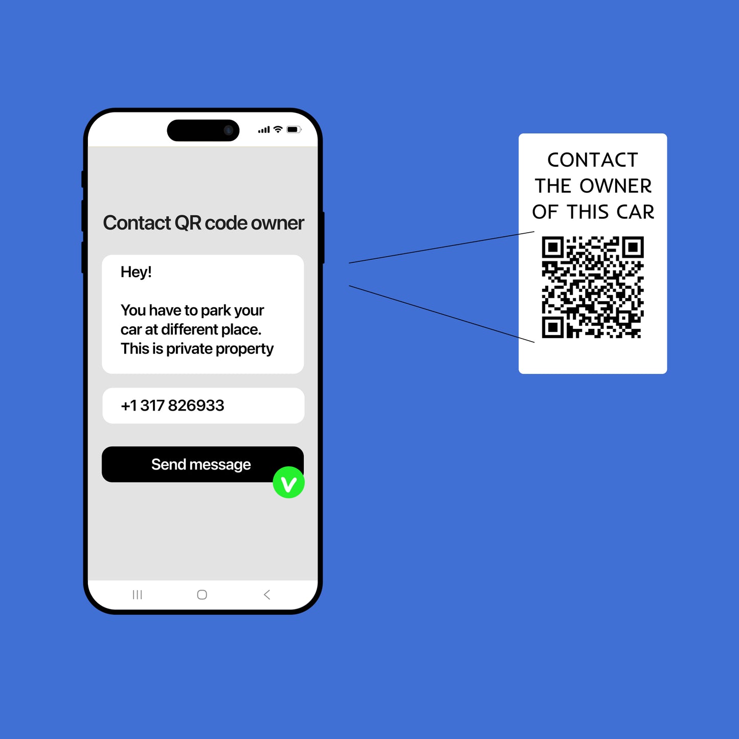 Car windshield inside application sticker