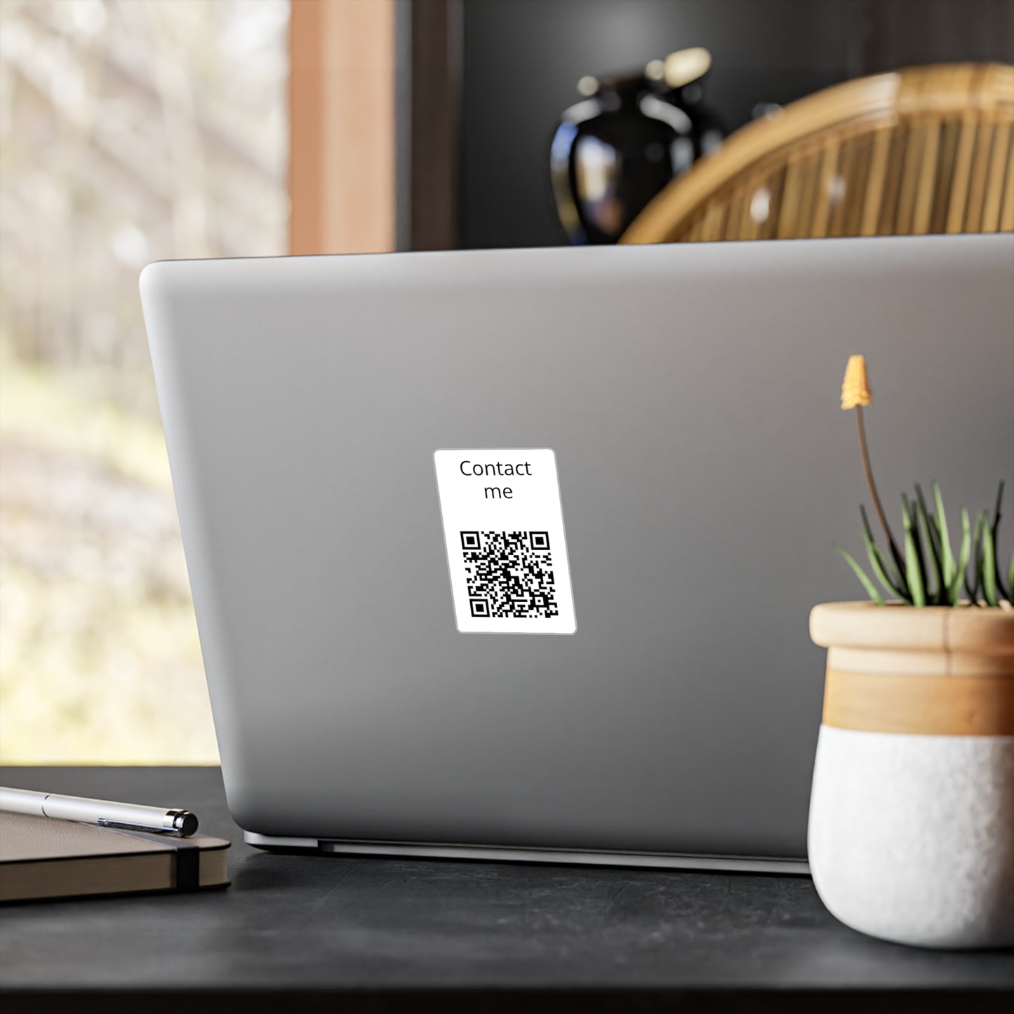 Copy of Kiss-Cut Vinyl Decal — "Contact me" QR Code Sticker