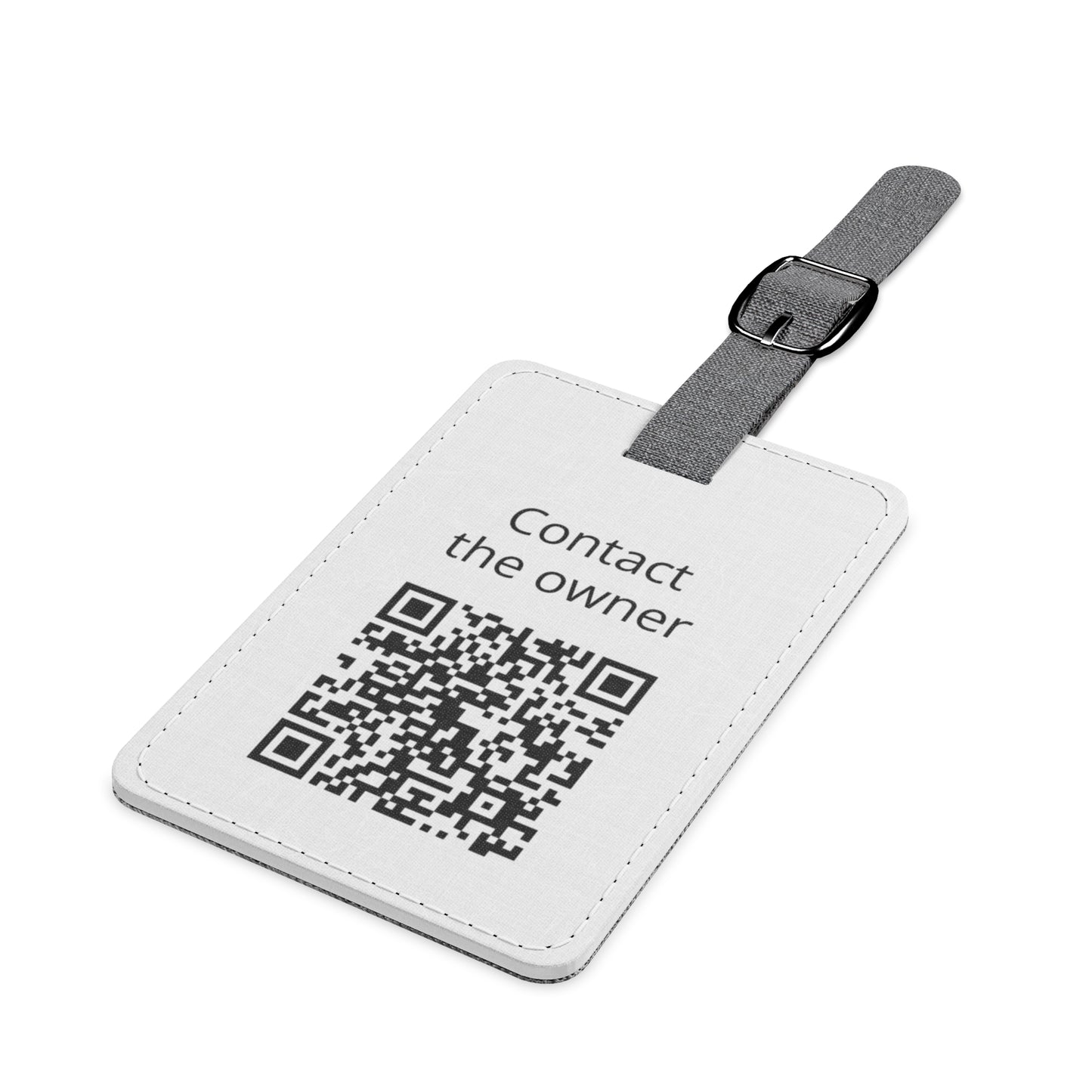 QR Code Luggage Tag – "Contact the Owner" Saffiano Polyester ID Tag