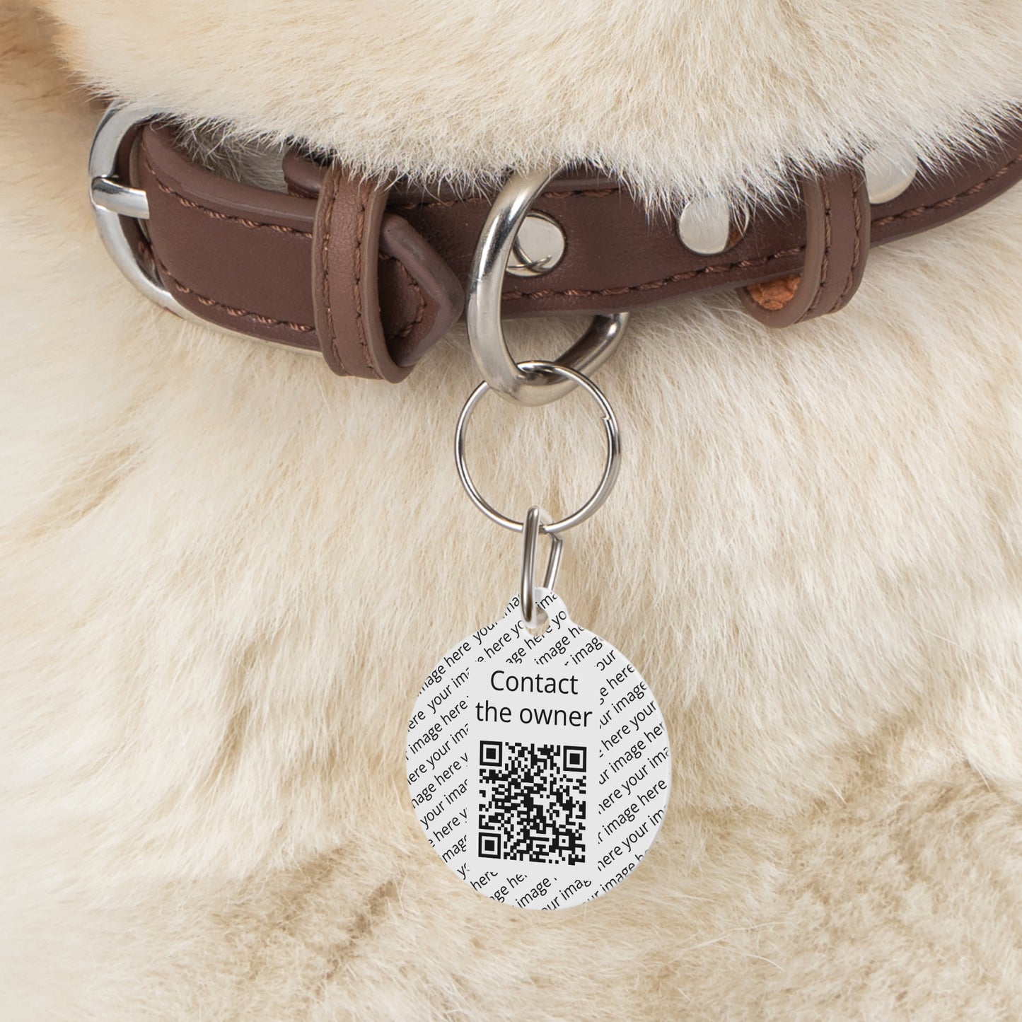 QR-Enabled Pet ID Tag — "Lost & Found" Smart Pet Tag with Secure QR Contact Form (Customizable image)