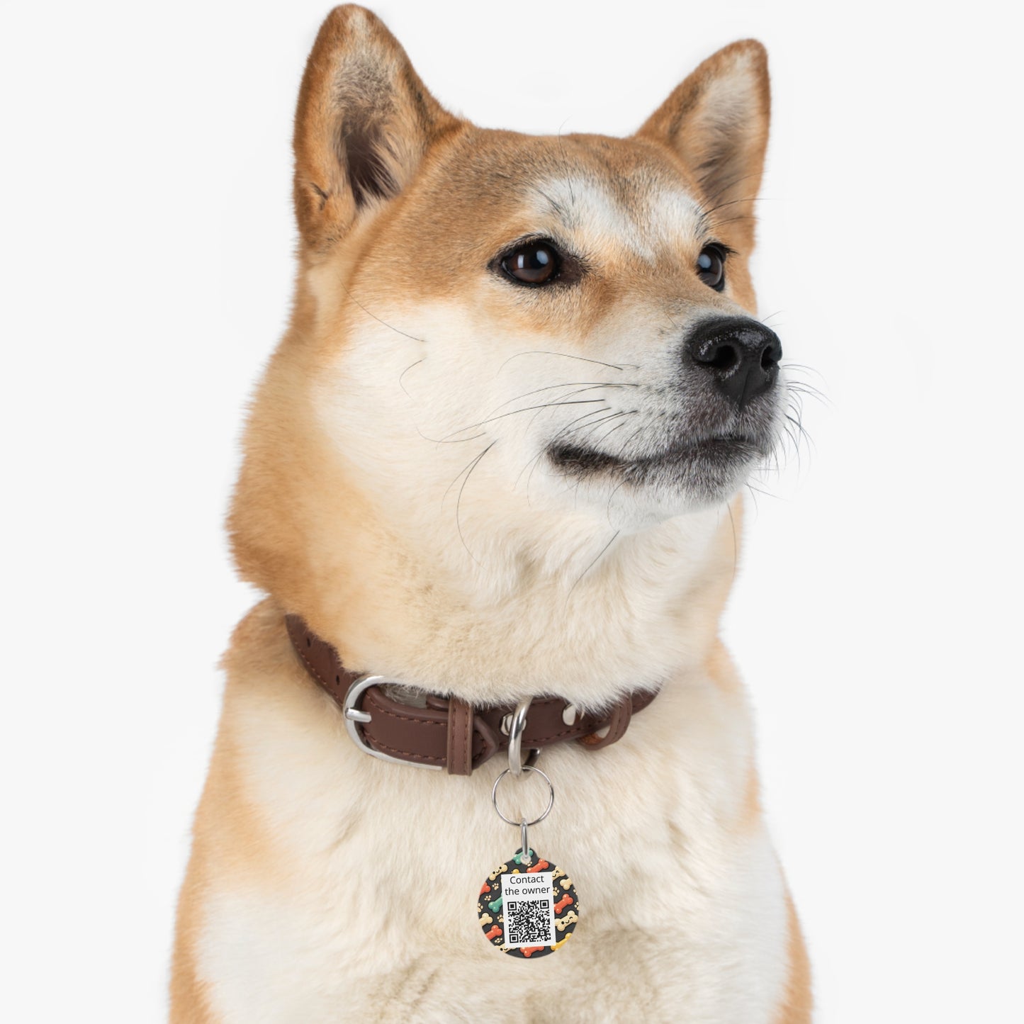 QR-Enabled Pet ID Tag — "Lost & Found" Smart Pet Tag with Secure QR Contact Form (Smiley Bones)