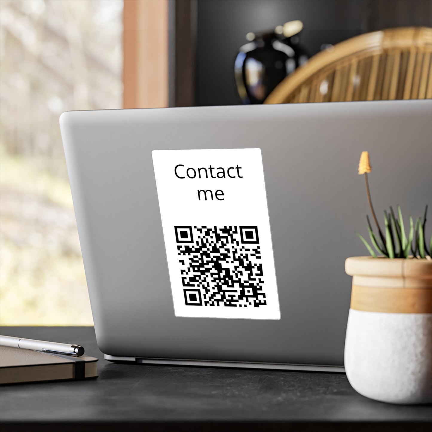 Copy of Kiss-Cut Vinyl Decal — "Contact me" QR Code Sticker