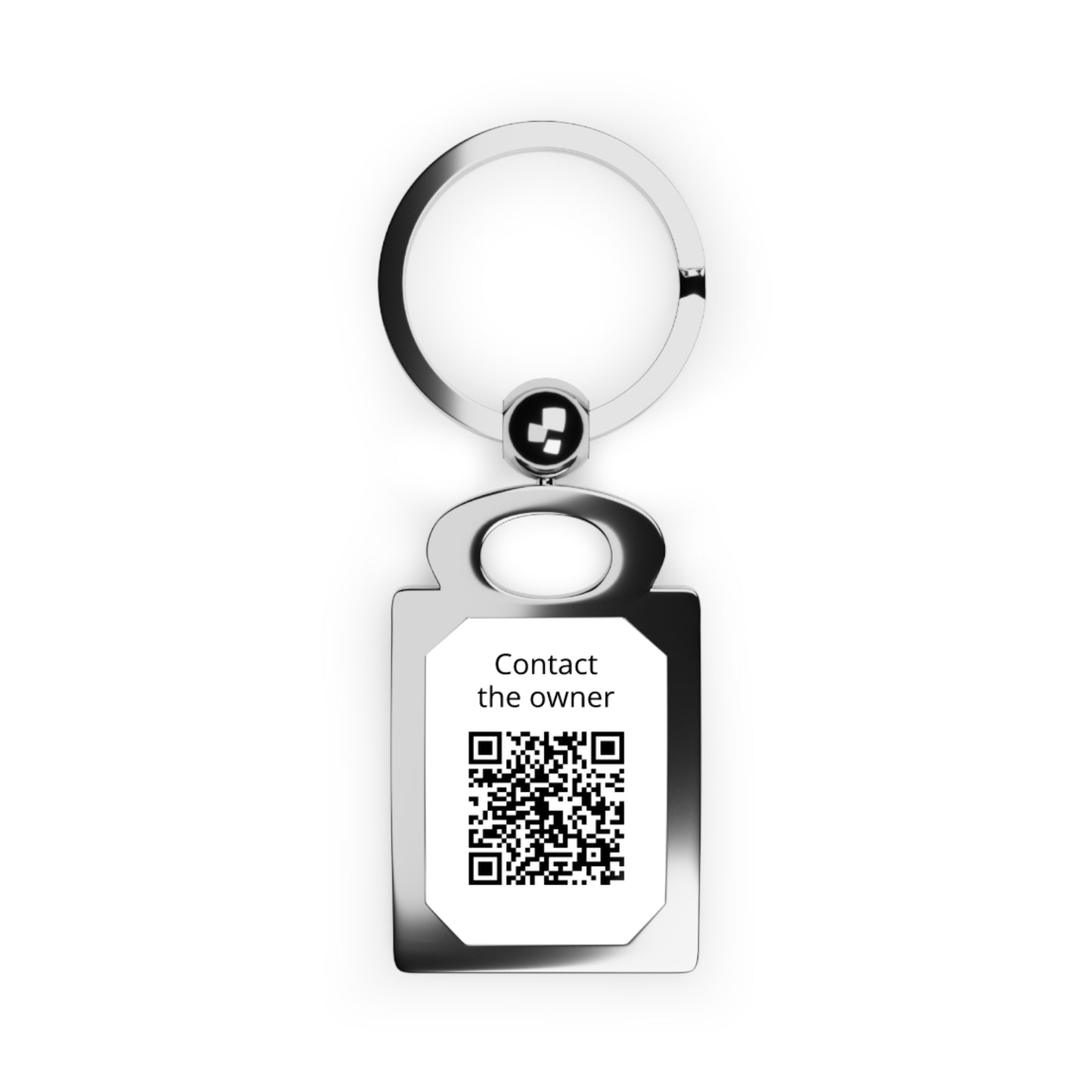 Rectangle Keyring — Personalized QR Code Pet/Owner ID Tag