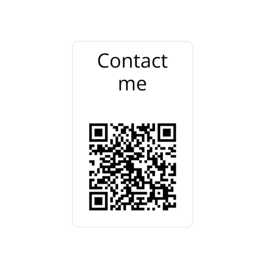 Copy of Kiss-Cut Vinyl Decal — "Contact me" QR Code Sticker