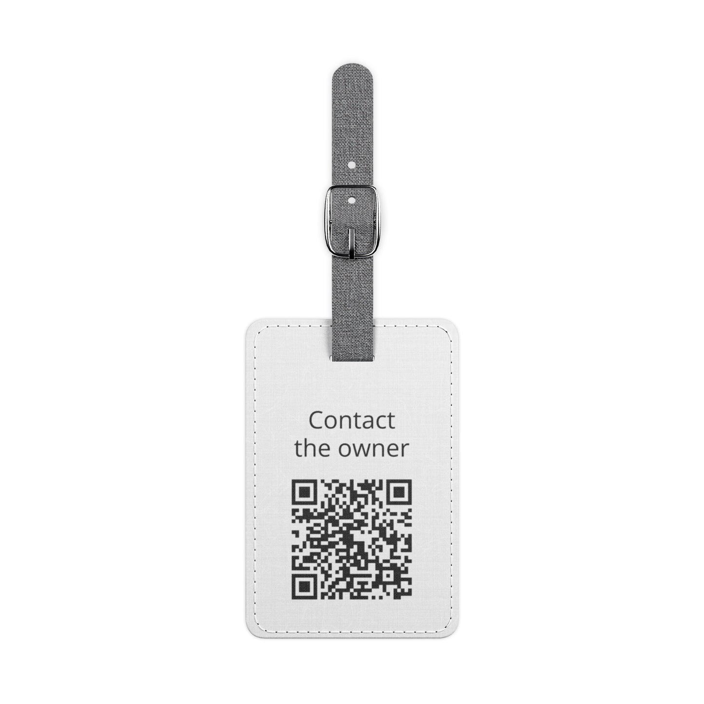 QR Code Luggage Tag – "Contact the Owner" Saffiano Polyester ID Tag