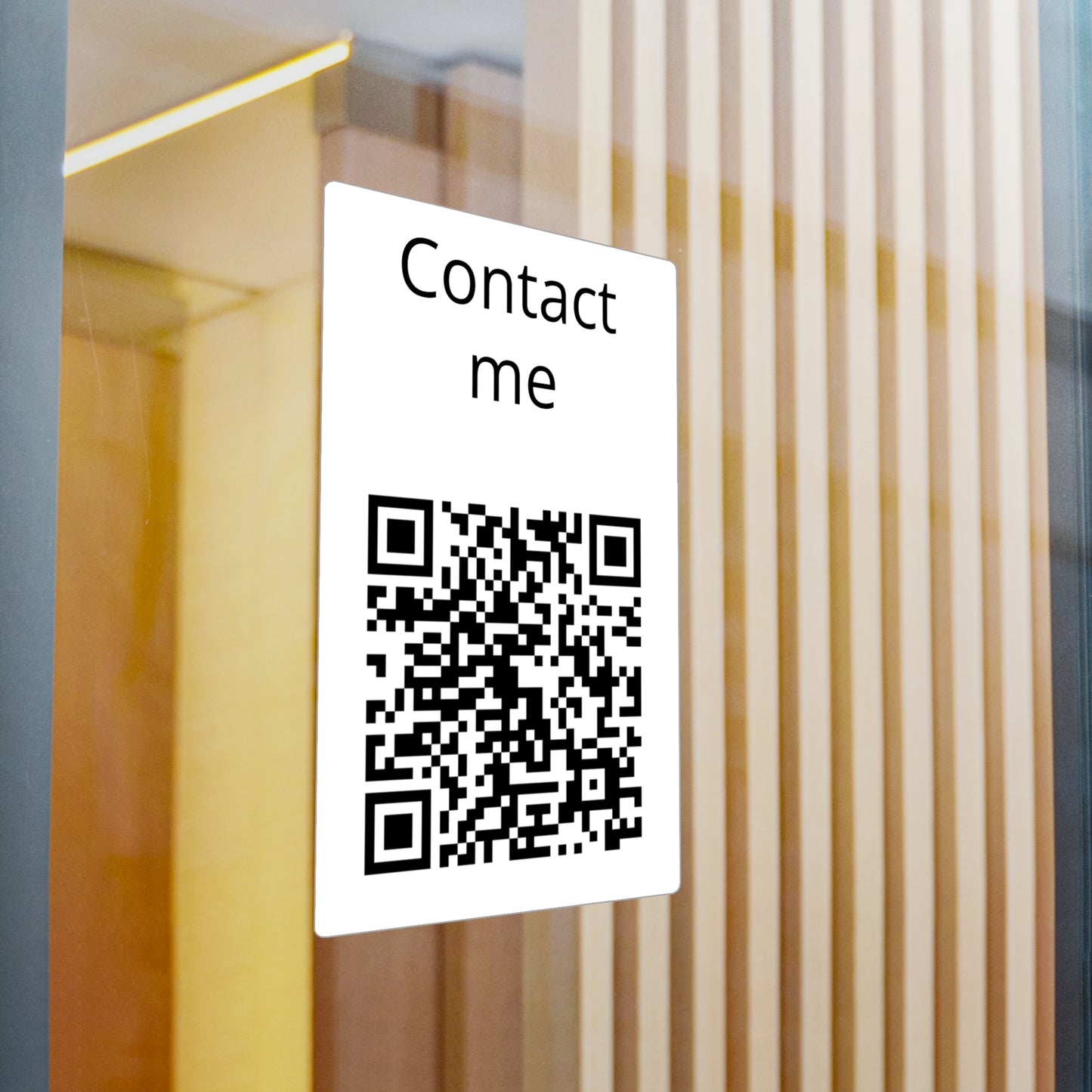 Copy of Kiss-Cut Vinyl Decal — "Contact me" QR Code Sticker