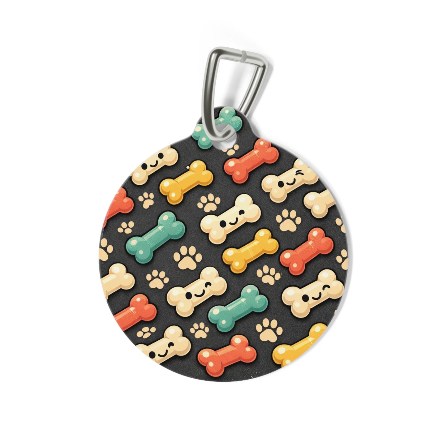 QR-Enabled Pet ID Tag — "Lost & Found" Smart Pet Tag with Secure QR Contact Form (Smiley Bones)