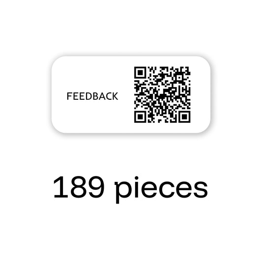 Pack of 189 stickers (Feedback), 0.98" × 0.39″ (2.5cm x 1cm)