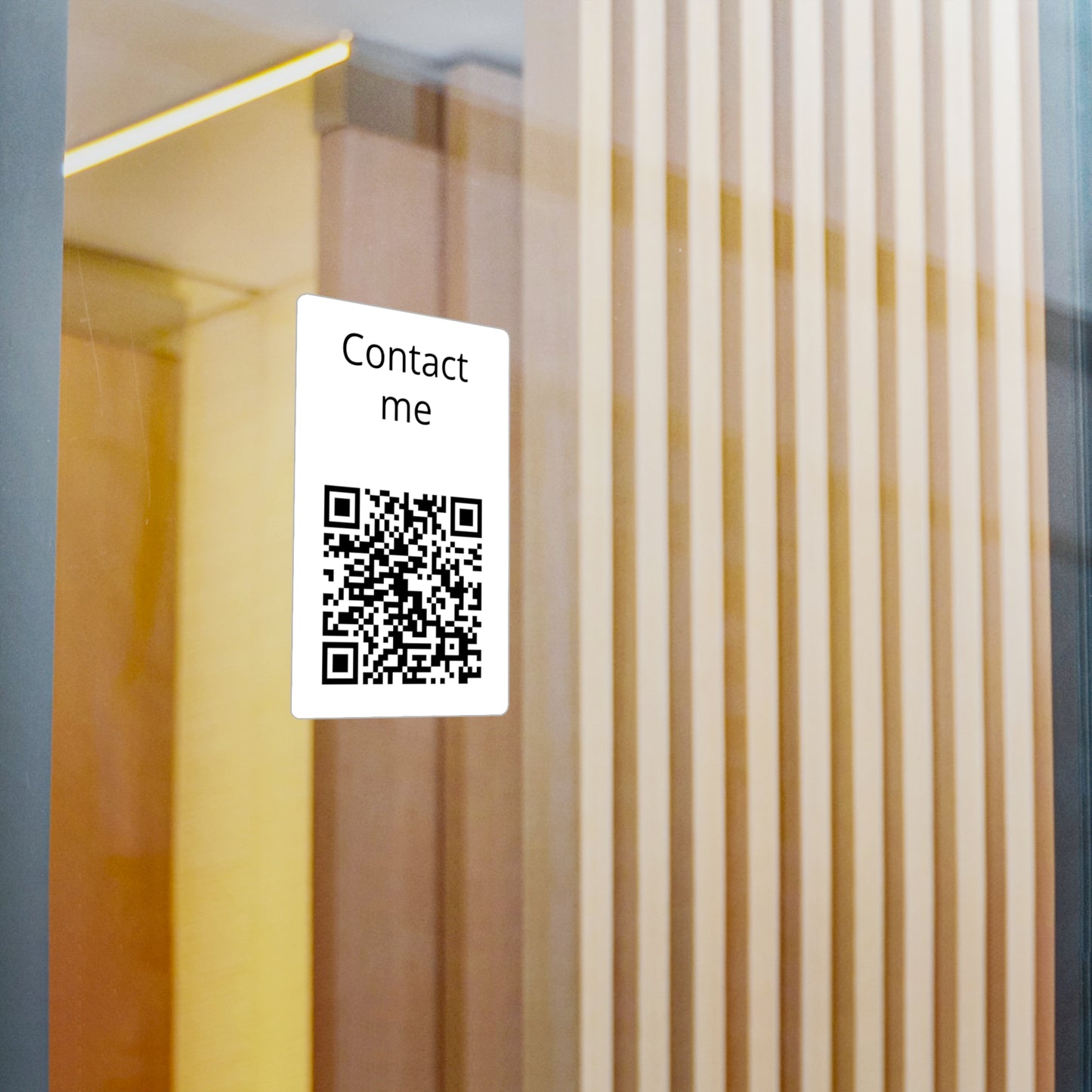 Copy of Kiss-Cut Vinyl Decal — "Contact me" QR Code Sticker