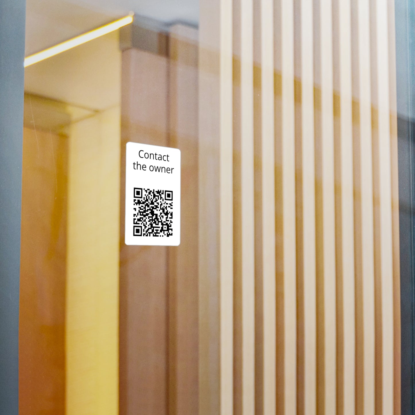 Kiss-Cut Vinyl Decal — "Contact the owner" QR Code Sticker