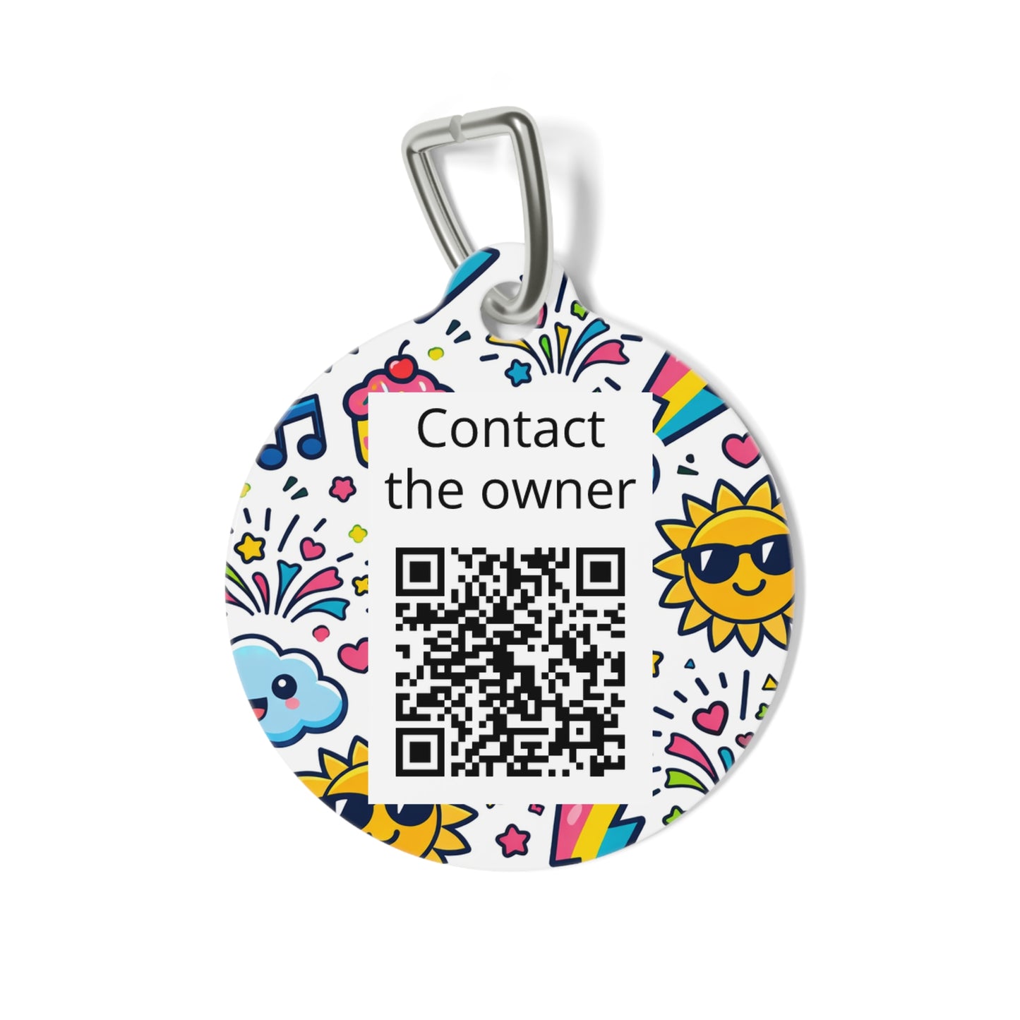 QR-Enabled Pet ID Tag — "Lost & Found" Smart Pet Tag with Secure QR Contact Form (Happy energetic)