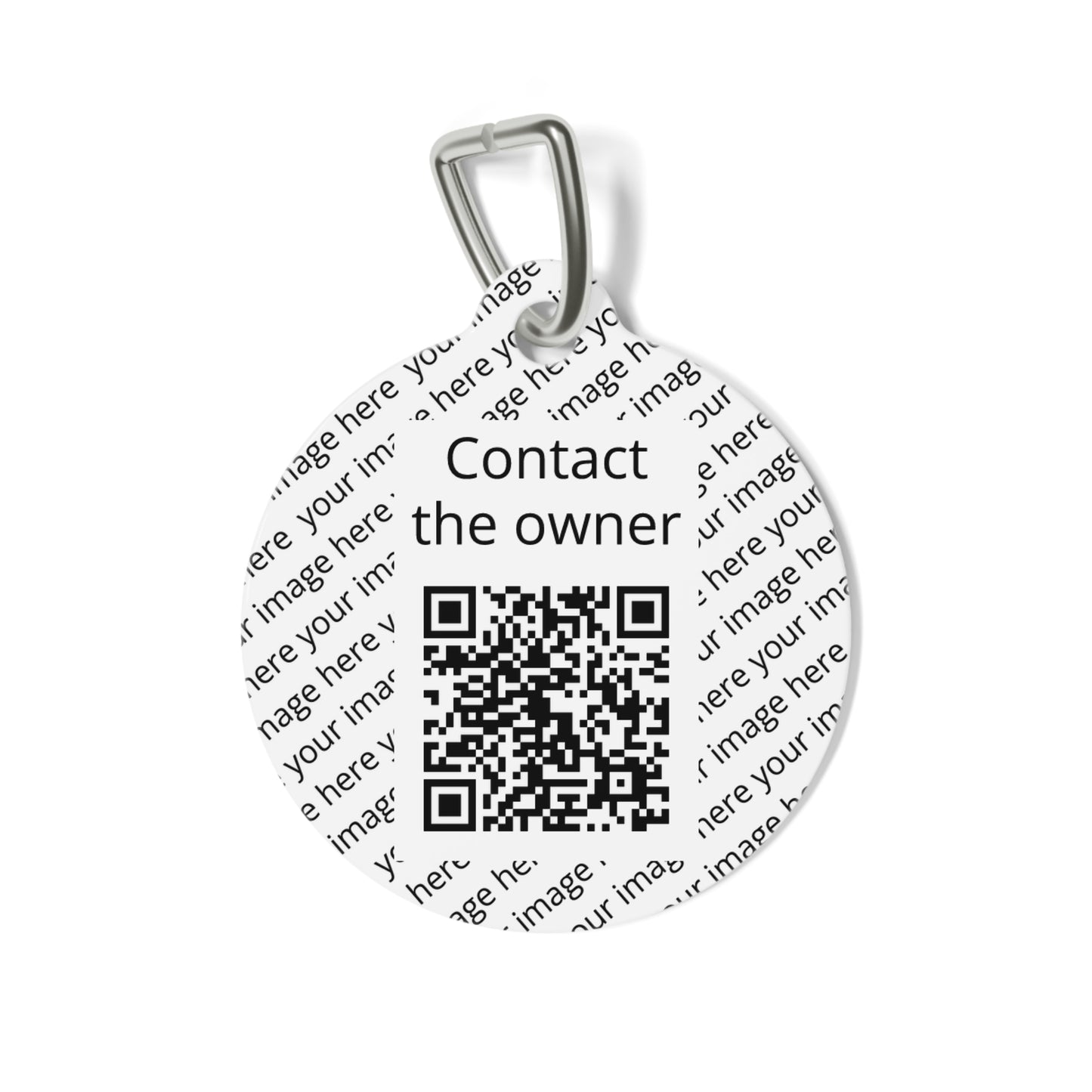 QR-Enabled Pet ID Tag — "Lost & Found" Smart Pet Tag with Secure QR Contact Form (Customizable image)