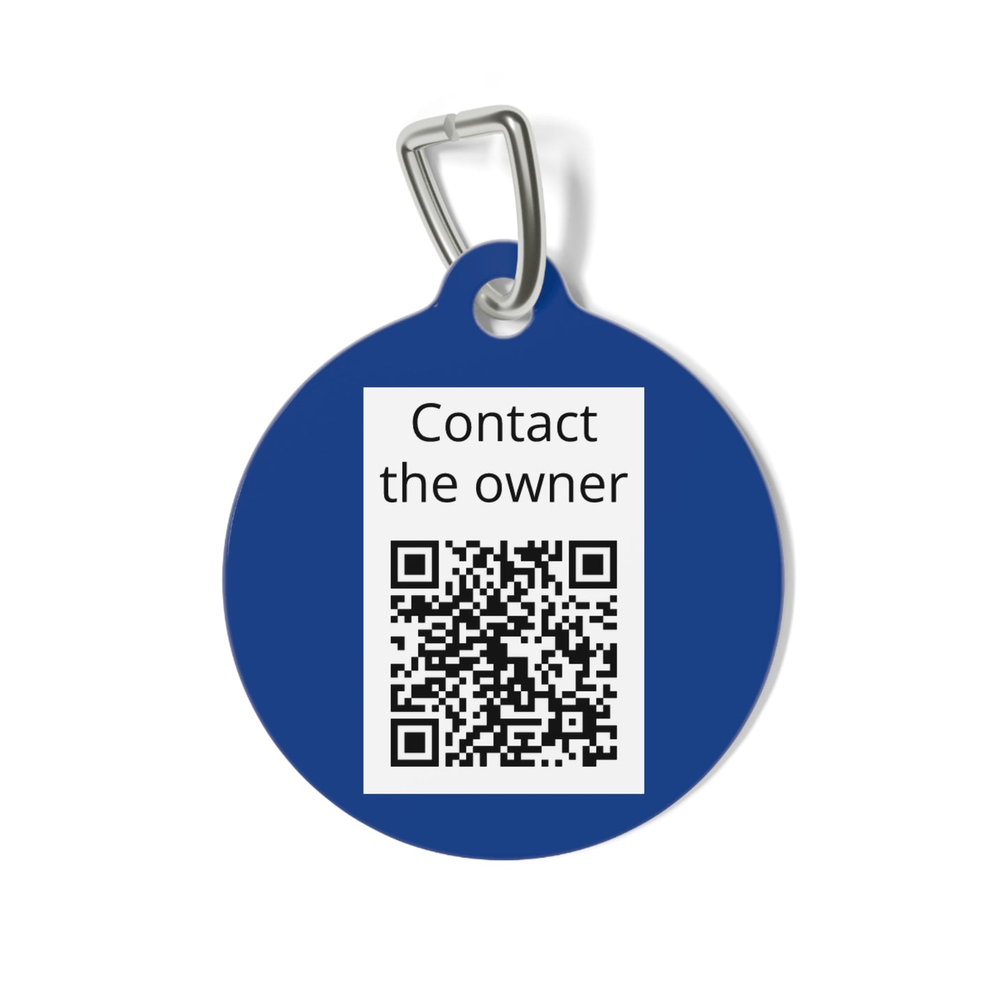 QR-Enabled Pet ID Tag — "Lost & Found" Smart Pet Tag with Secure QR Contact Form Blue