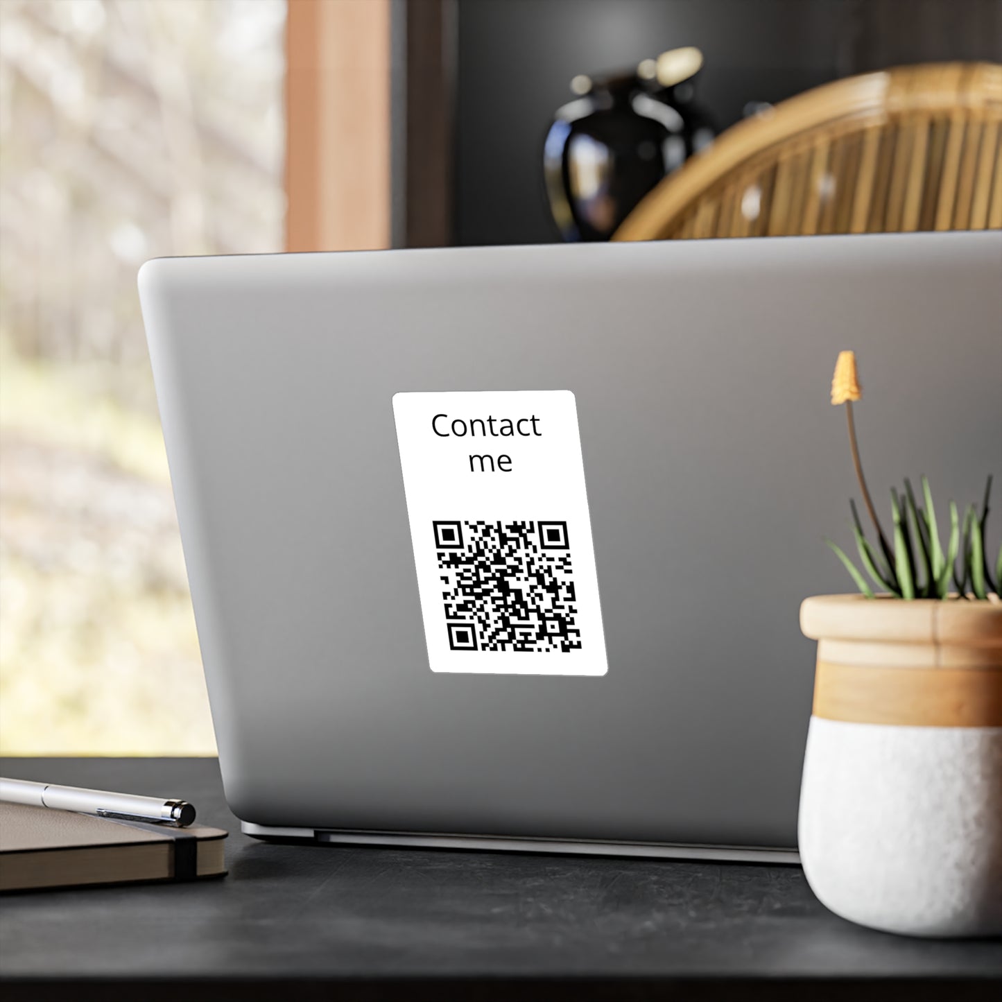 Copy of Kiss-Cut Vinyl Decal — "Contact me" QR Code Sticker