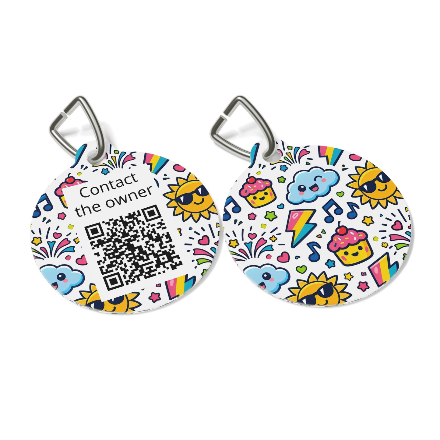 QR-Enabled Pet ID Tag — "Lost & Found" Smart Pet Tag with Secure QR Contact Form (Happy energetic)