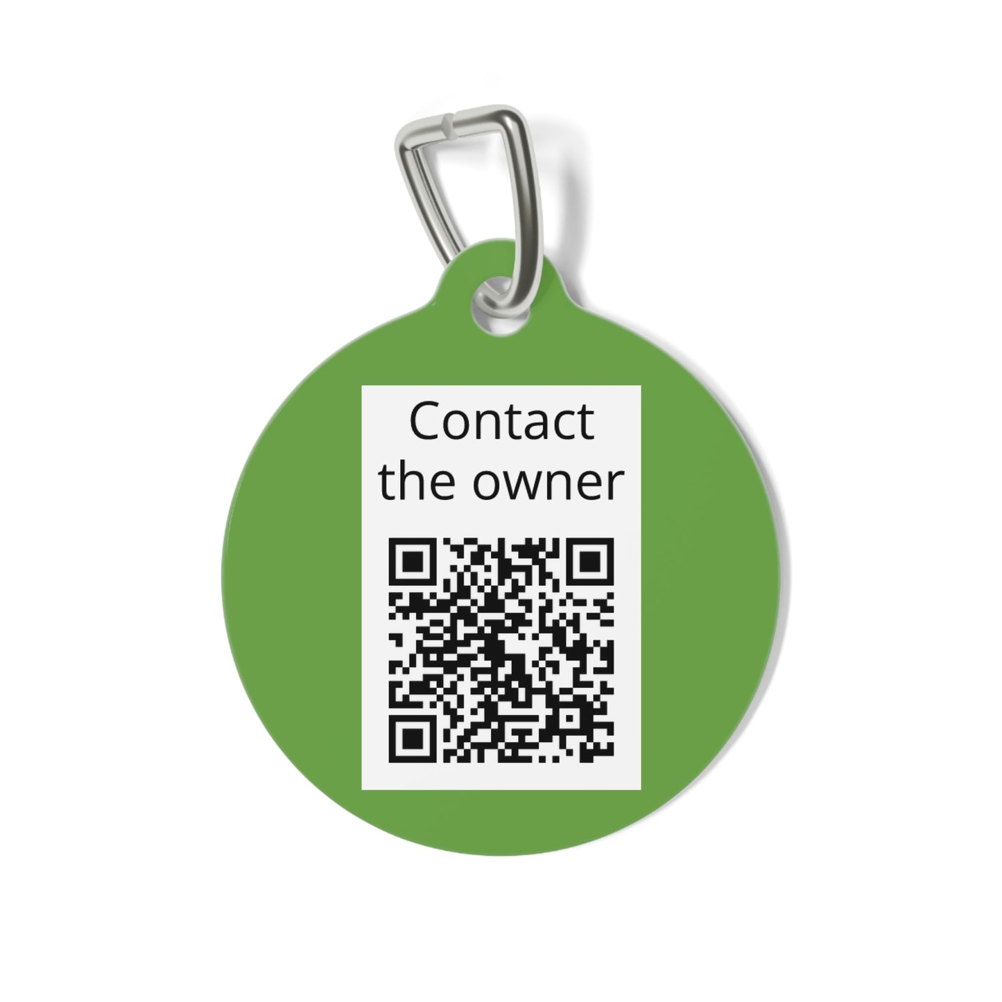 QR-Enabled Pet ID Tag — "Lost & Found" Smart Pet Tag with Secure QR Contact Form Green