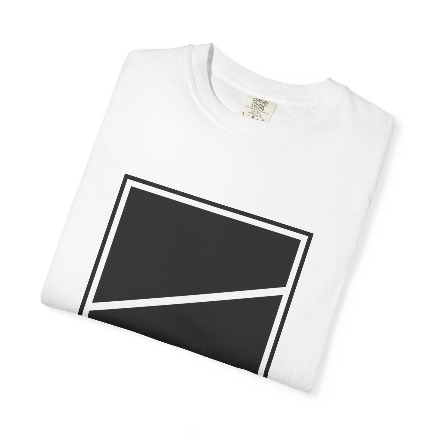 Minimal Diagonal Square T-Shirt — Custom Text
