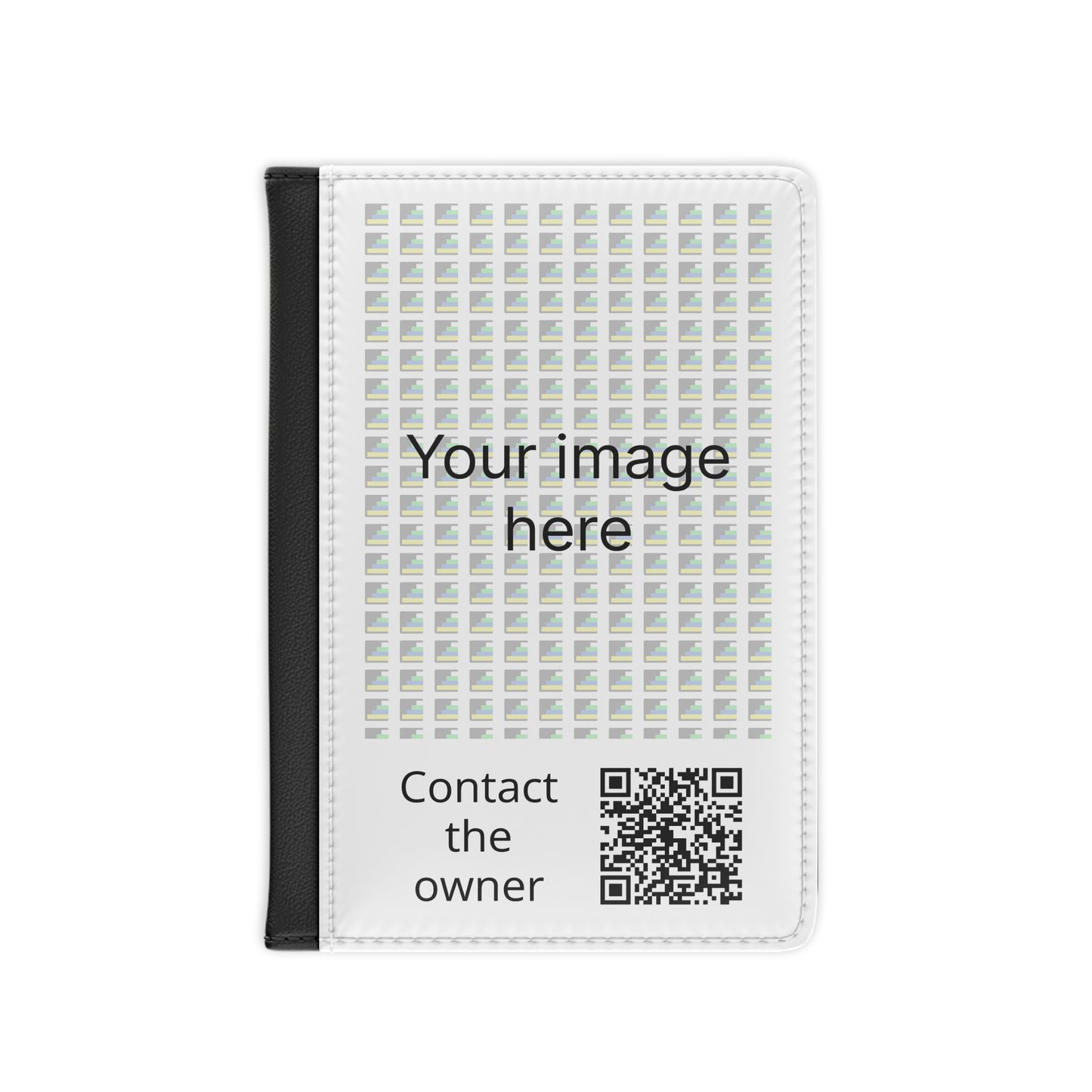 Passport Cover — Minimal QR 'Contact the Owner' Travel Passport Holder Your design