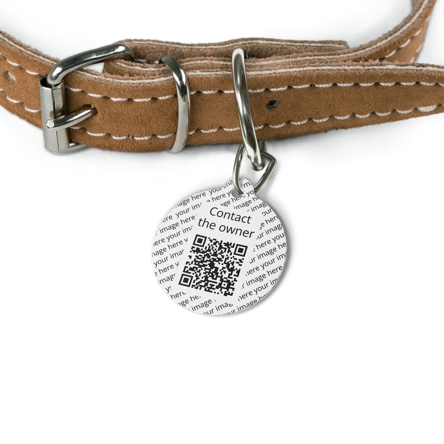 QR-Enabled Pet ID Tag — "Lost & Found" Smart Pet Tag with Secure QR Contact Form (Customizable image)