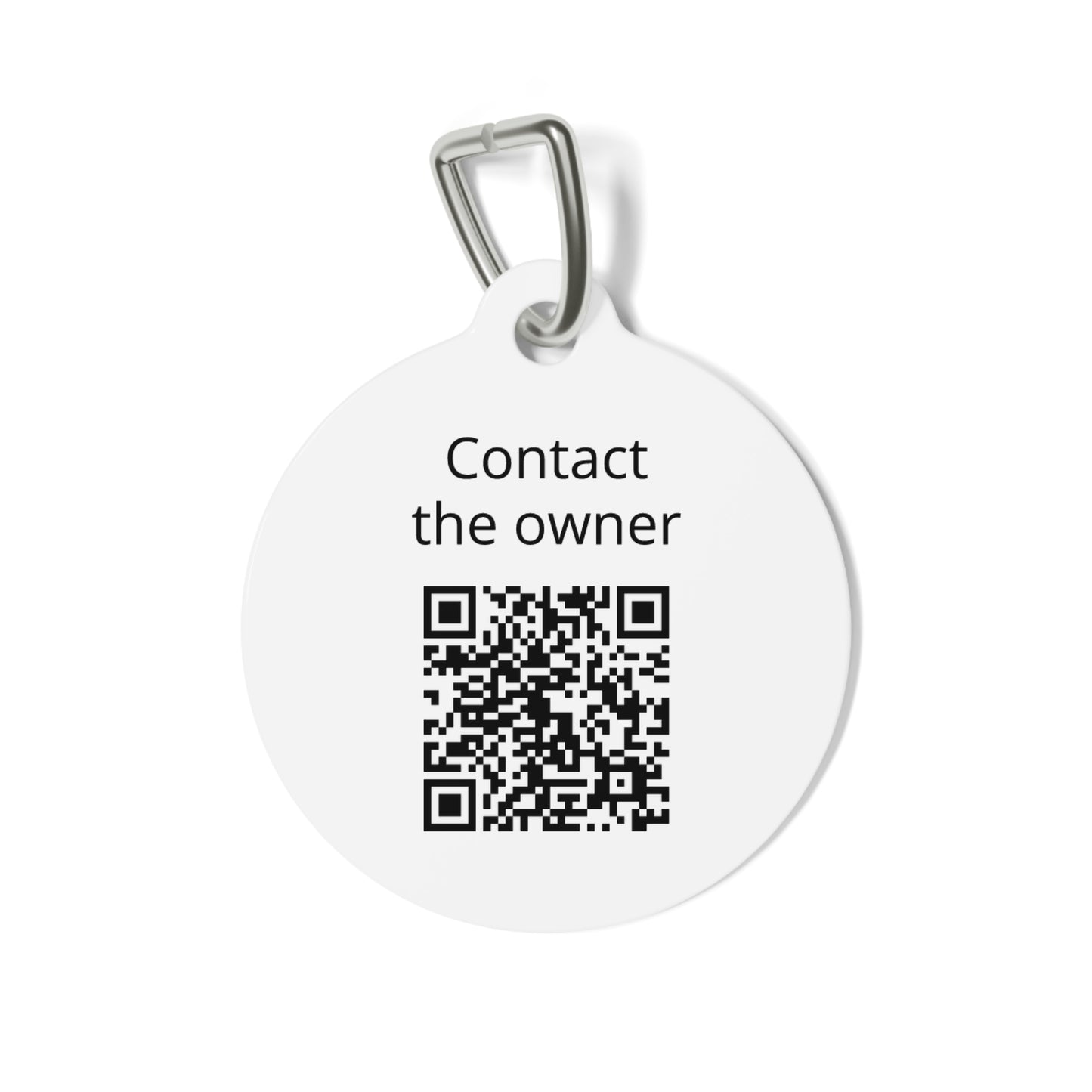 QR-Enabled Pet ID Tag — "Lost & Found" Smart Pet Tag with Secure QR Contact Form White
