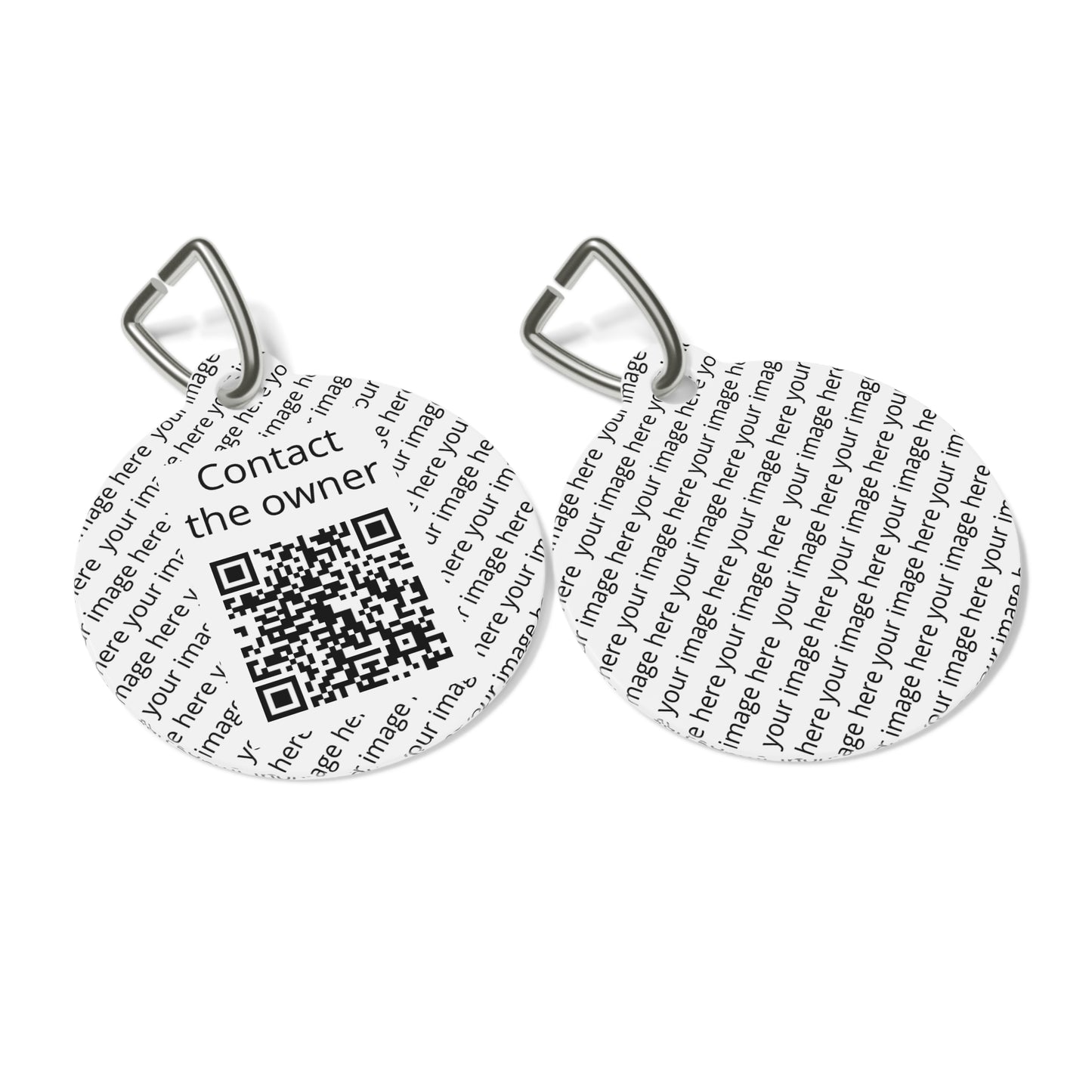 QR-Enabled Pet ID Tag — "Lost & Found" Smart Pet Tag with Secure QR Contact Form (Customizable image)