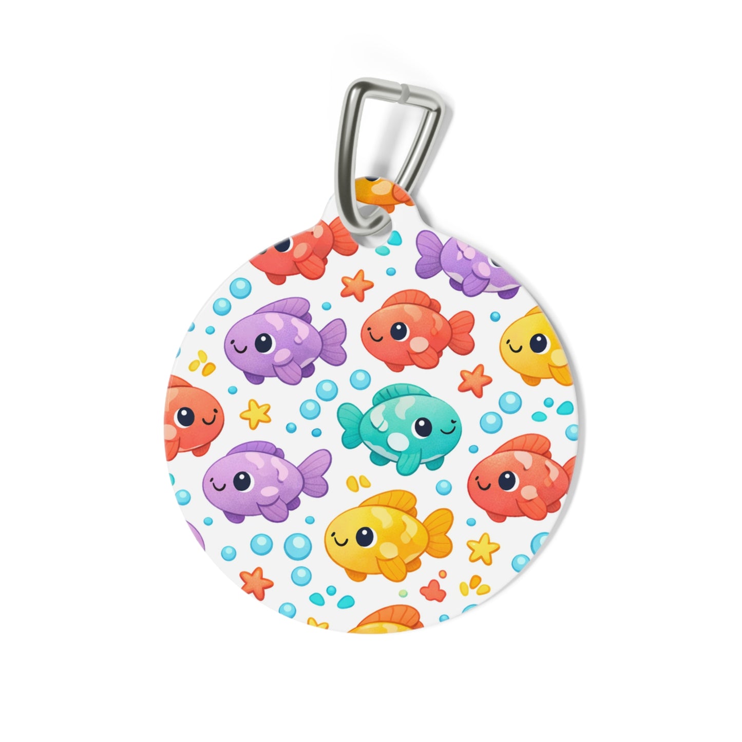 QR-Enabled Pet ID Tag — "Lost & Found" Smart Pet Tag with Secure QR Contact Form (Fish)